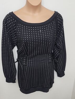 Fashion Nova black & rhinestones dress